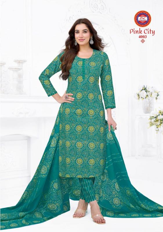 Jsc pink city vol 1 cotton dress material wholesale